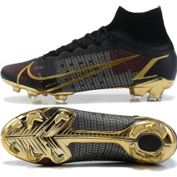 Nike Superfly 8 Elite FG High Black Gold Soccer Cleats