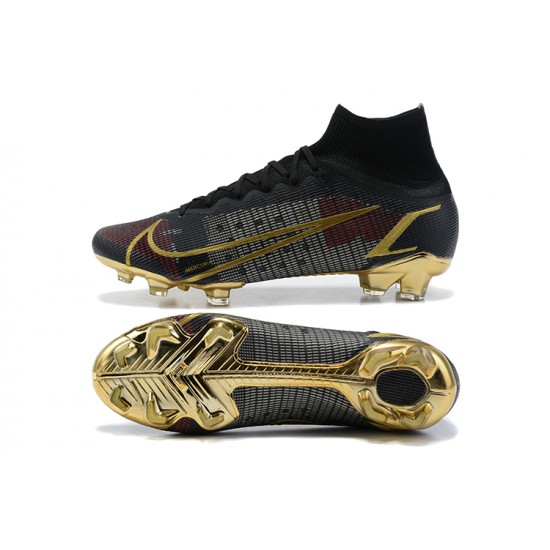 Nike Superfly 8 Elite FG High Black Gold Soccer Cleats
