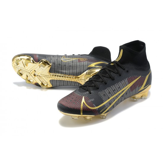 Nike Superfly 8 Elite FG High Black Gold Soccer Cleats