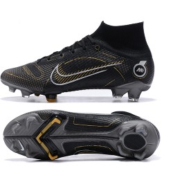 Nike Superfly 8 Elite FG High Black White Yellow Soccer Cleats