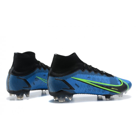 Nike Superfly 8 Elite FG High Blue Black Green Soccer Cleats