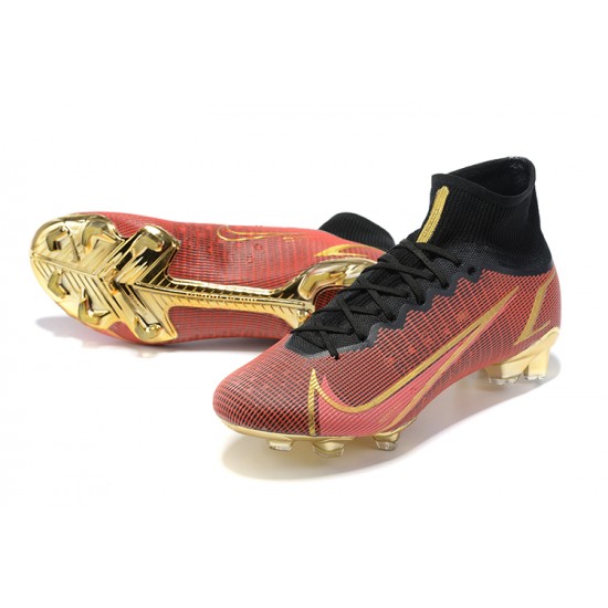 Nike Superfly 8 Elite FG High Brown Gold Black Soccer Cleats