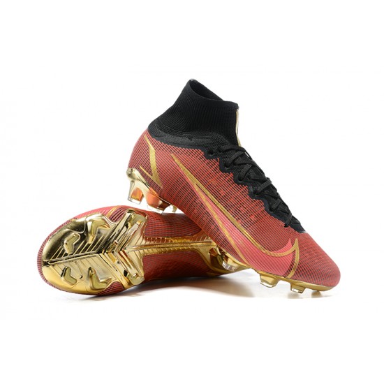 Nike Superfly 8 Elite FG High Brown Gold Black Soccer Cleats