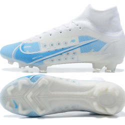 Nike Superfly 8 Elite FG High Ltblue White Soccer Cleats