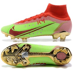 Nike Superfly 8 Elite FG High Red Green Soccer Cleats