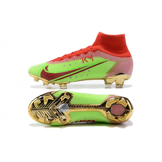 Nike Superfly 8 Elite FG High Red Green Soccer Cleats