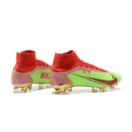 Nike Superfly 8 Elite FG High Red Green Soccer Cleats