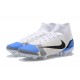 Nike Superfly 8 Elite FG High White Blue Black Soccer Cleats