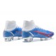 Nike Superfly 8 Elite FG High White Blue Red Soccer Cleats