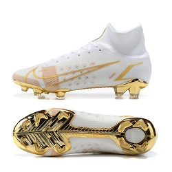 Nike Superfly 8 Elite FG High White Gold Soccer Cleats