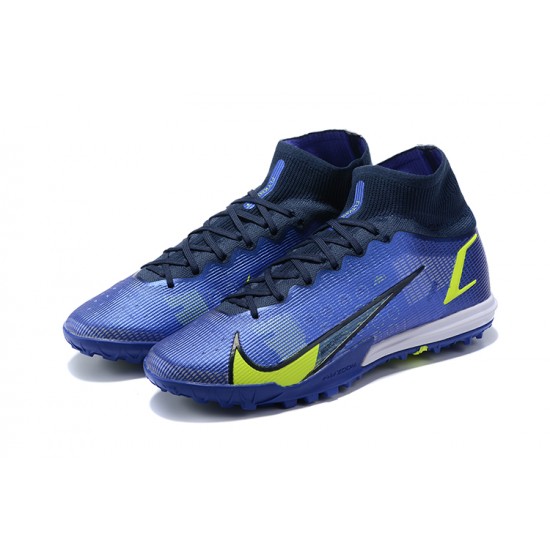 Nike Superfly 8 Elite TF High Blue Yellow Soccer Cleats