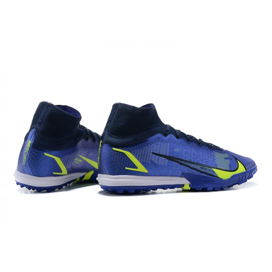 Nike Superfly 8 Elite TF High Blue Yellow Soccer Cleats