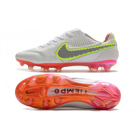 Nike Tiempo Legend 9 Elite FG Beige Green Orange Soccer Cleats