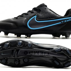 Nike Tiempo Legend 9 Elite FG Black Blue Soccer Cleats