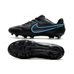 Nike Tiempo Legend 9 Elite FG Black Blue Soccer Cleats