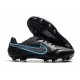 Nike Tiempo Legend 9 Elite FG Black Blue Soccer Cleats