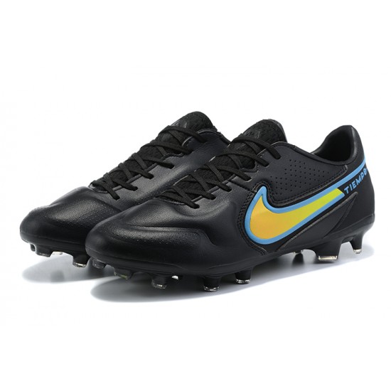 Nike Tiempo Legend 9 Elite FG Black Green Soccer Cleats