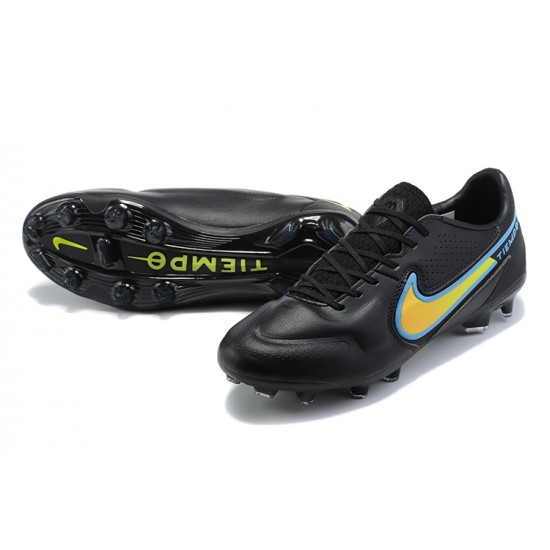 Nike Tiempo Legend 9 Elite FG Black Green Soccer Cleats