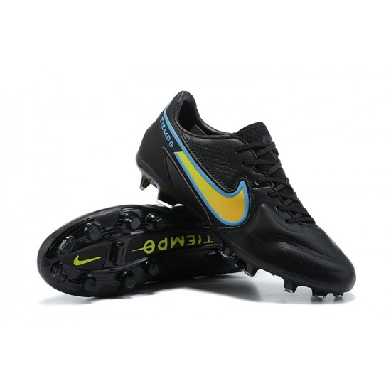 Nike Tiempo Legend 9 Elite FG Black Green Soccer Cleats