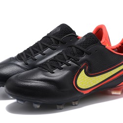 Nike Tiempo Legend 9 Elite FG Black Red Yellow Soccer Cleats