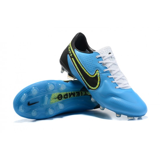 Nike Tiempo Legend 9 Elite FG Blue Yellow Black Soccer Cleats