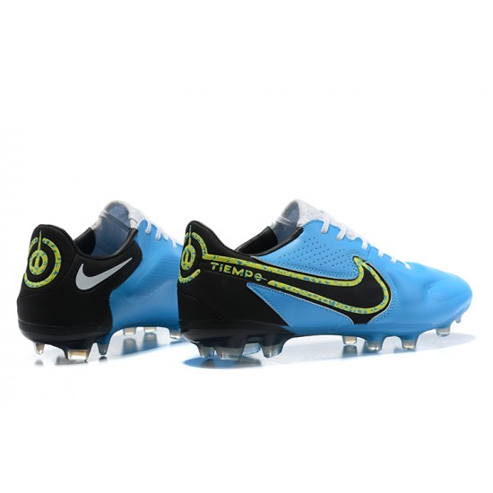 Nike Tiempo Legend 9 Elite FG Blue Yellow Black Soccer Cleats