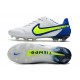 Nike Tiempo Legend 9 Elite FG Grey Yellow Blue Soccer Cleats