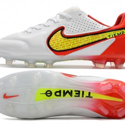 Nike Tiempo Legend 9 Elite FG Red White Yellow Soccer Cleats