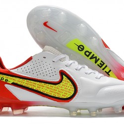 Nike Tiempo Legend 9 Elite FG Red White Yellow Soccer Cleats