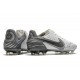 Nike Tiempo Legend 9 Elite FG White Silver Soccer Cleats