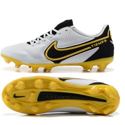 Nike Tiempo Legend 9 Elite FG White Yellow Black Soccer Cleats