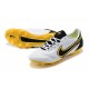Nike Tiempo Legend 9 Elite FG White Yellow Black Soccer Cleats