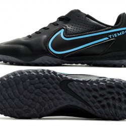 Nike Tiempo Legend 9 Pro TF Black Blue Soccer Cleats