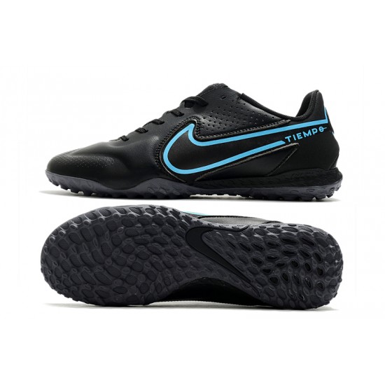 Nike Tiempo Legend 9 Pro TF Black Blue Soccer Cleats