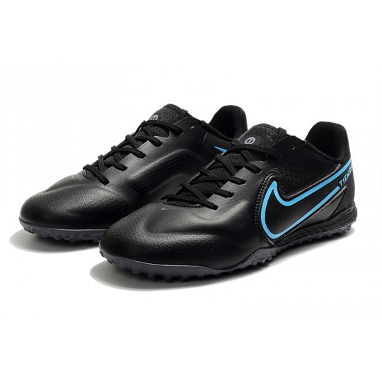 Nike Tiempo Legend 9 Pro TF Black Blue Soccer Cleats