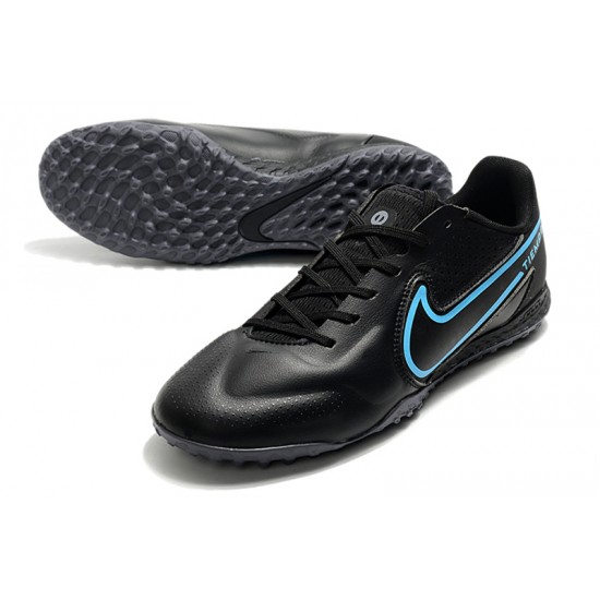 Nike Tiempo Legend 9 Pro TF Black Blue Soccer Cleats