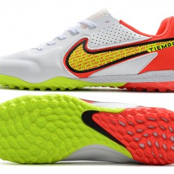 Nike Tiempo Legend 9 Pro TF Red White Yellow Soccer Cleats