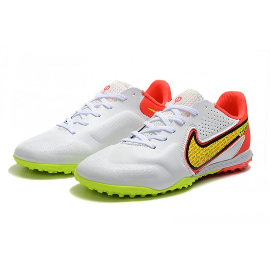 Nike Tiempo Legend 9 Pro TF Red White Yellow Soccer Cleats