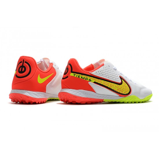 Nike Tiempo Legend 9 Pro TF Red White Yellow Soccer Cleats