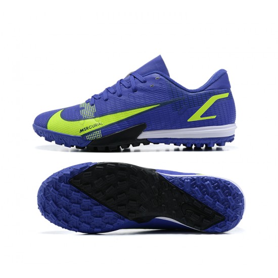 Nike Vapor 14 Academy TF Low Deep Blue Green Soccer Cleats