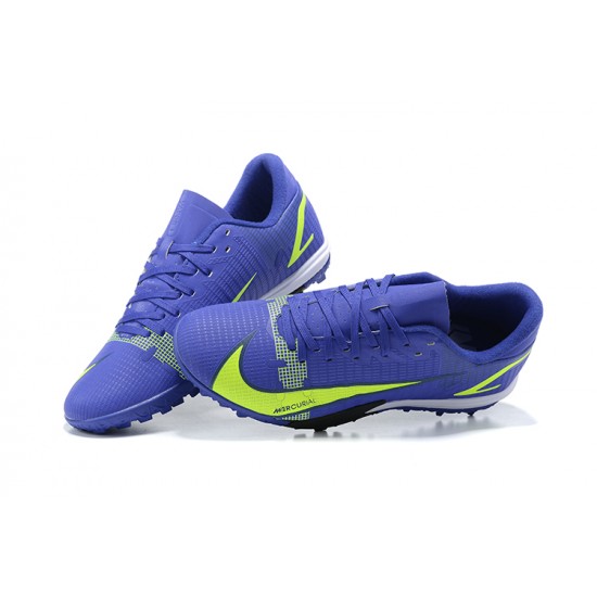 Nike Vapor 14 Academy TF Low Deep Blue Green Soccer Cleats