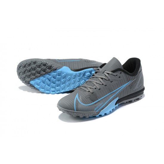 Nike Vapor 14 Academy TF Low Grey Blue Soccer Cleats