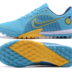 Nike Vapor 14 Academy TF Low Light Blue Yellow Soccer Cleats