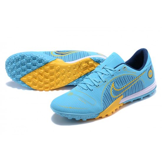 Nike Vapor 14 Academy TF Low Light Blue Yellow Soccer Cleats