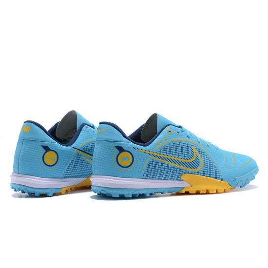 Nike Vapor 14 Academy TF Low Light Blue Yellow Soccer Cleats