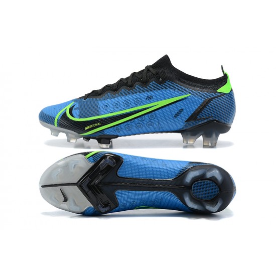 Nike Vapor 14 Elite FG Low Black Blue Soccer Cleats