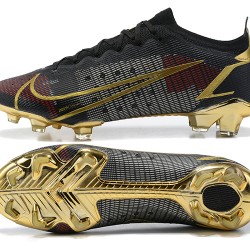 Nike Vapor 14 Elite FG Low Black Gold Soccer Cleats