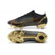 Nike Vapor 14 Elite FG Low Black Gold Soccer Cleats