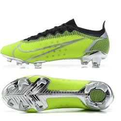 Nike Vapor 14 Elite FG Low Black Green Silver Soccer Cleats