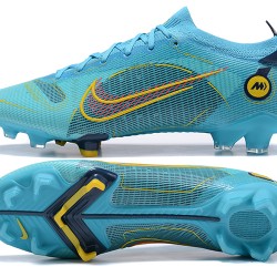 Nike Vapor 14 Elite FG Low Light Blue Yellow Black Soccer Cleats